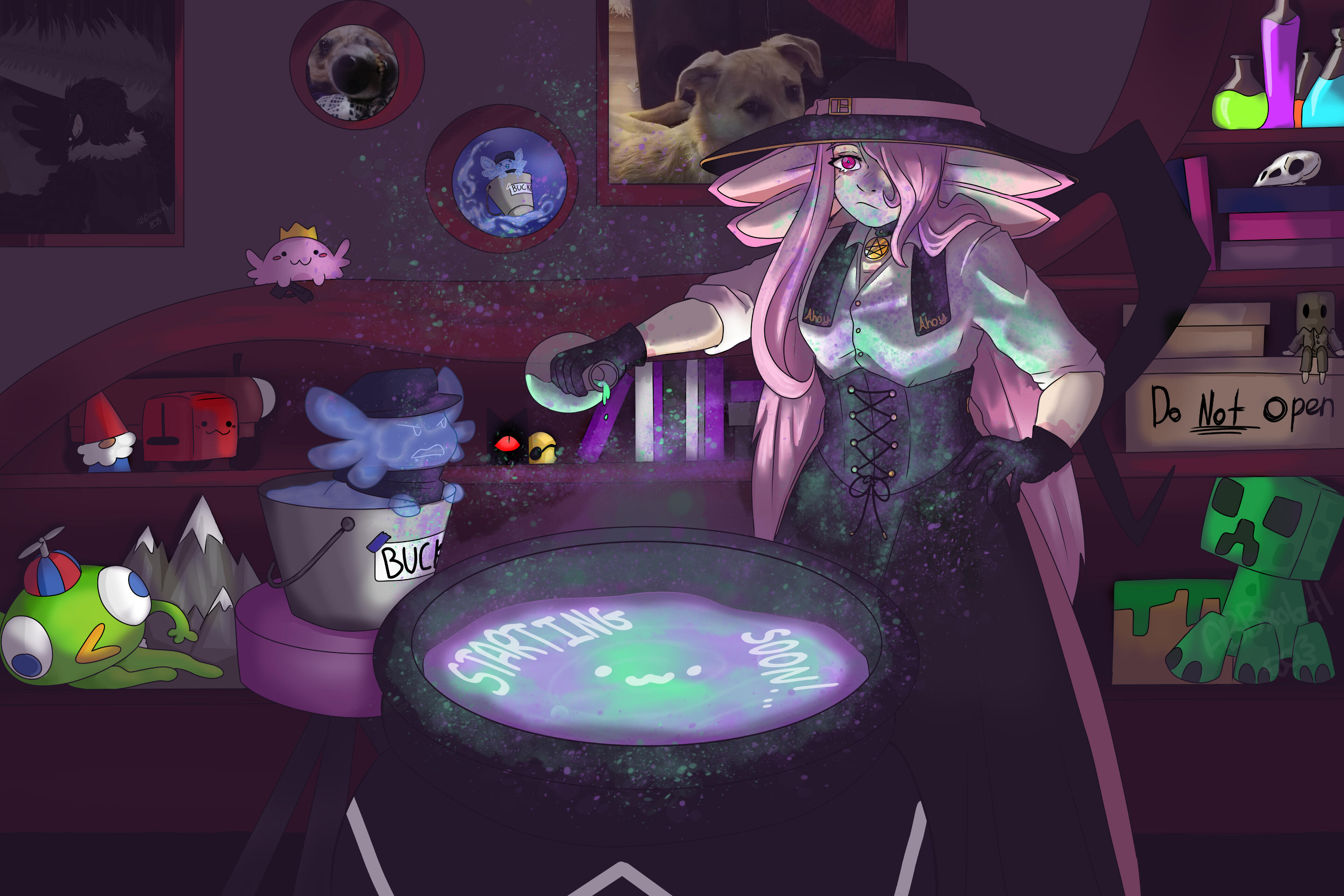 Witchy business before the stream.
